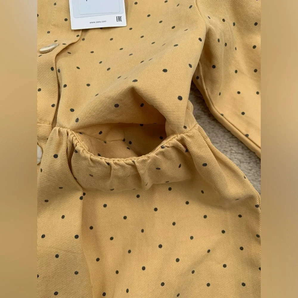 Zara NWT Size 4-5 Yellow Polka Dot Dress